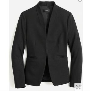 J.Crew Tall Going Out Blazer In Stretch Twill Size T6 Black H2791